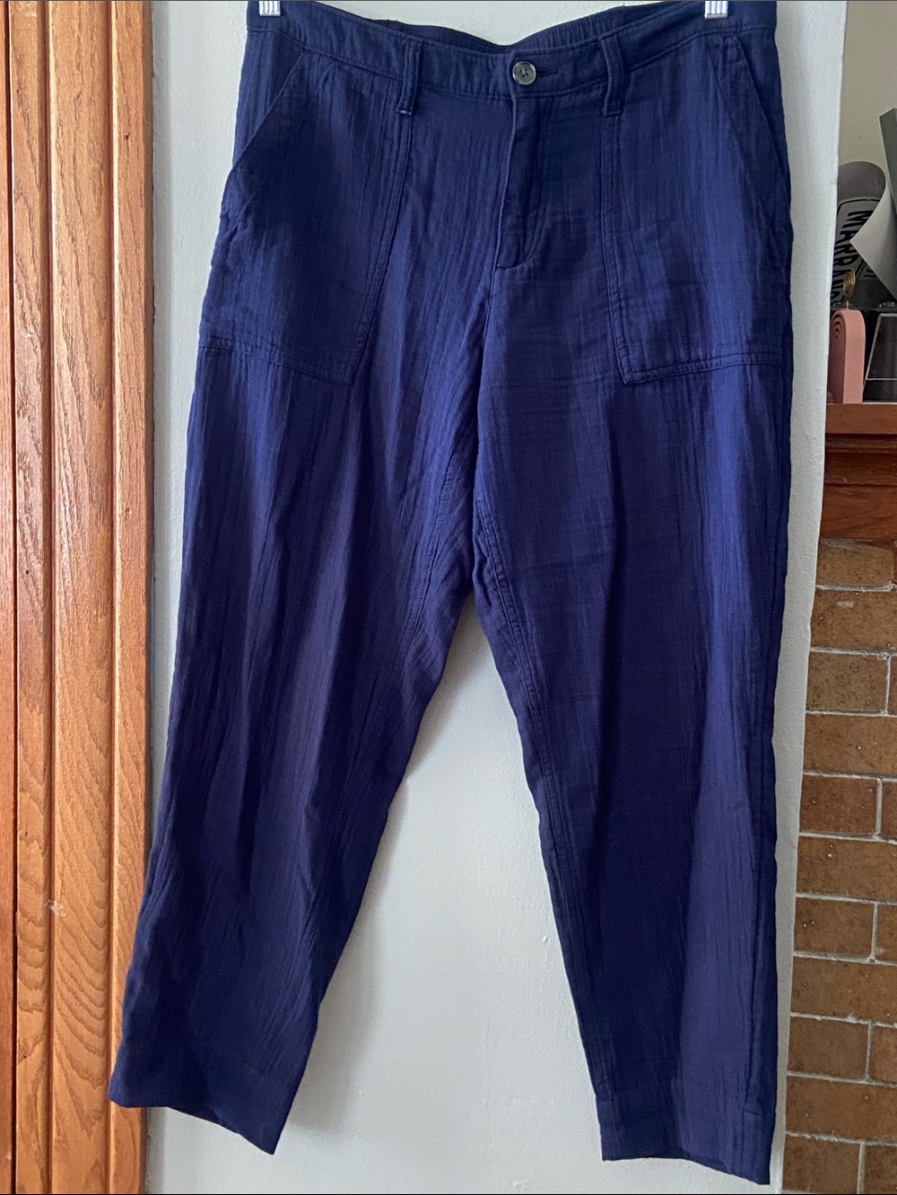 Women’s size 10 Old Navy blue Casual cotton lightweight pant EUC